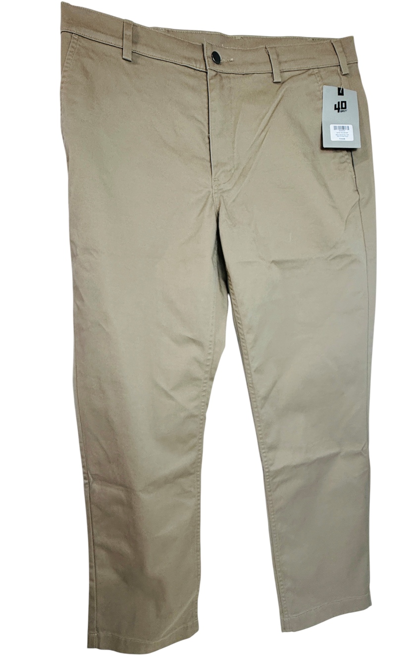 Duluth Trading Co Pants Mens 36x30 Beige 4D Grit Slim Fit Stretch Chino Workwear